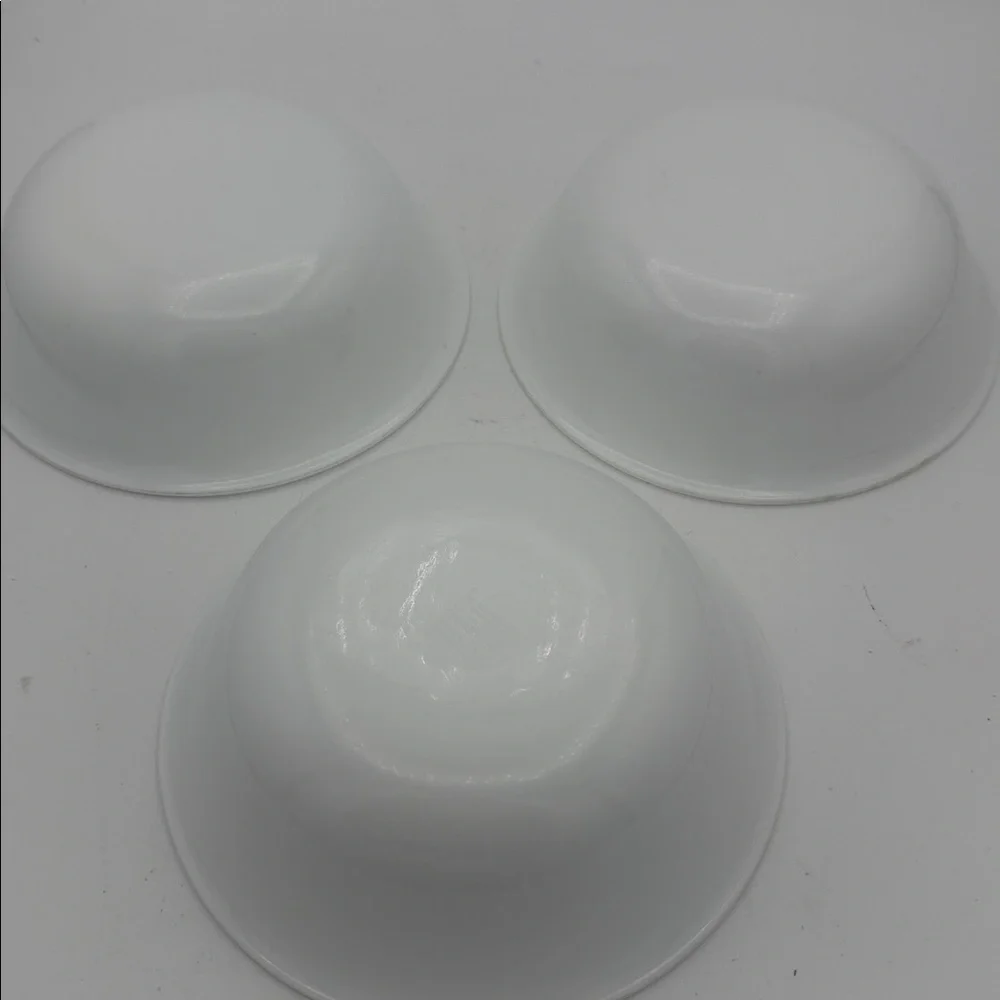 Set of 3 VTG Corelle light blue striped cereal bowls 6 1/4”